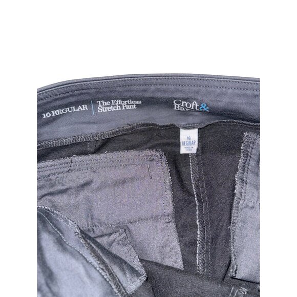 Croft & Barrow Womens Effortless Stretch Pants 16 Regular Black Polyester/Spande - Picture 2 of 6